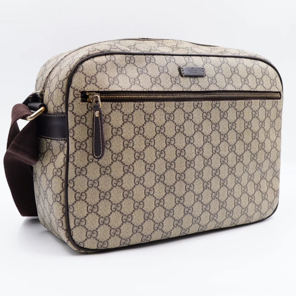 AM54❤️ Gucci GG Monogram Canvas Messenger Bag